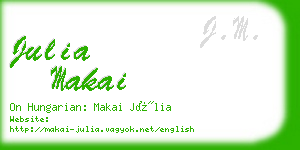 julia makai business card